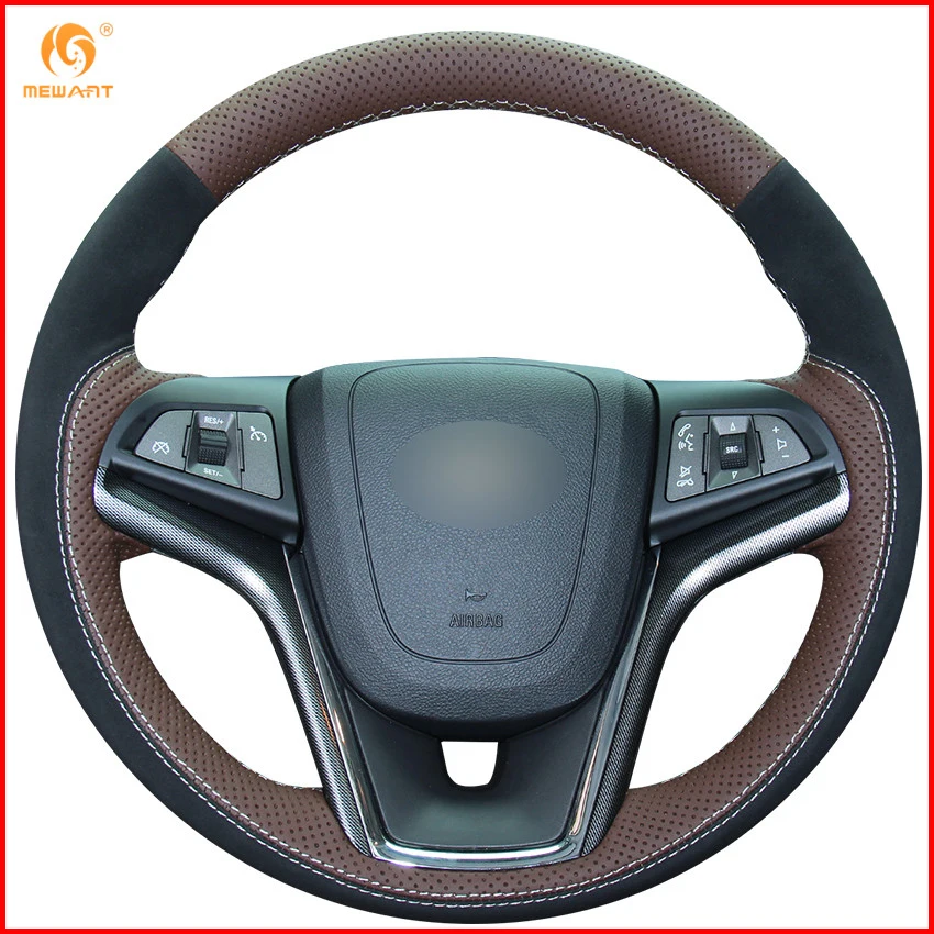 MEWANT Coffee натуральная кожа черная замша аксессуары для Chevrolet Malibu 2011 2014 в 2015|Чехлы на