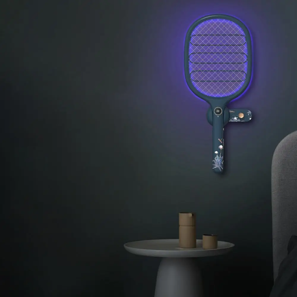 

Electric Insect Mosquito Racket Swatter Zapper 2-in-1 USB 1800mAh Rechargeable Mosquito Swatter Kill Fly Bug Zapper Killer Trap