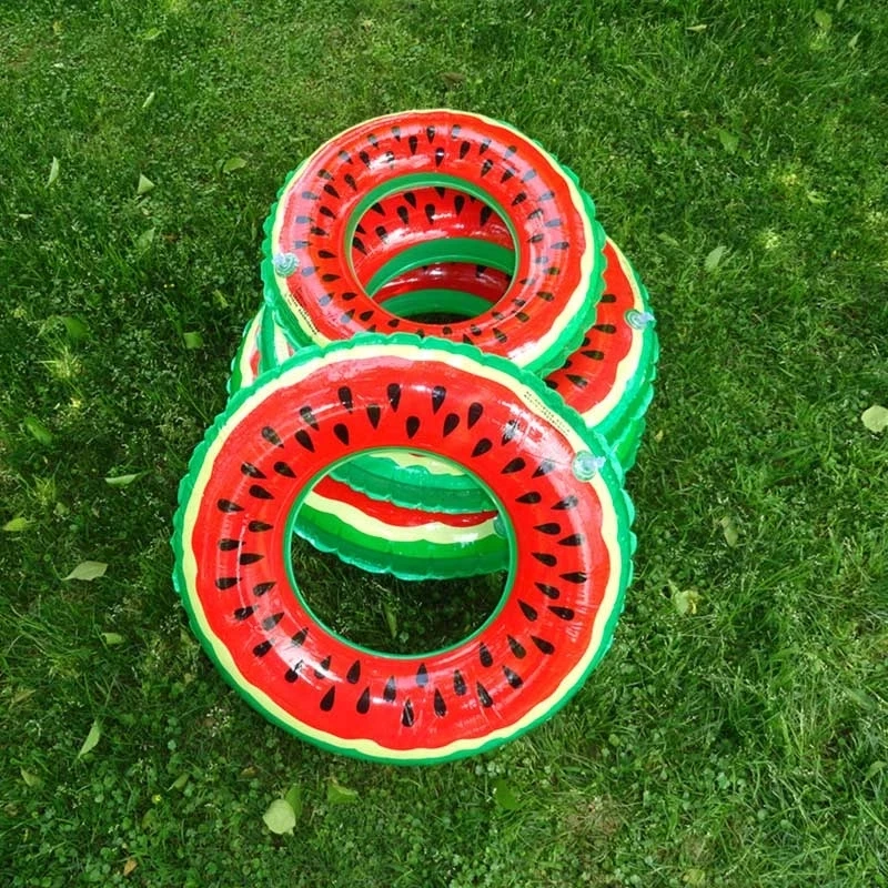 Watermelon Inflatable Donut Swimming Ring Giant Pool Float Toy Circle Beach Sea Party Inflatable Mattress Water Adult Kid Circle