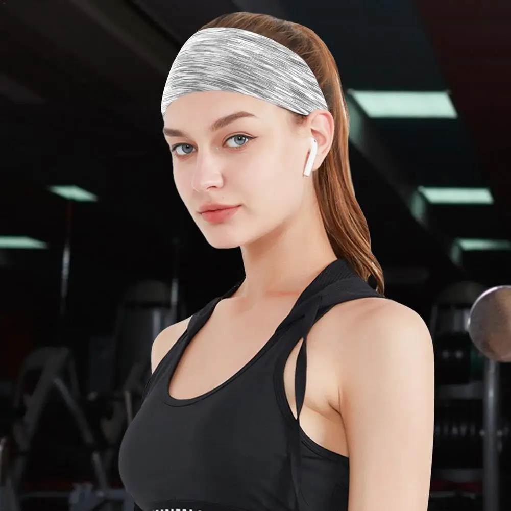 Повязка на голову поглощающая пот дышащая эластичная повязка для фитнеса бега и