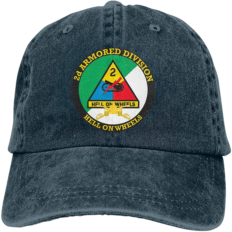 

Fashion Soft 2nd Armored Division with Armor Insignia Hat Gift Dad Hat Trucker Hat Cowboy Hat