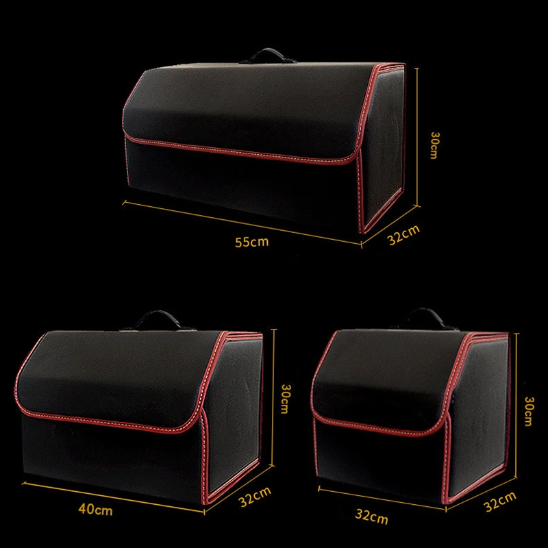 Черный Автомобильный багажник большая сумка для хранения из искусственной кожи