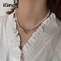 kinel 2020 new sterling silver pearl necklace jewelry womens jewelry with baroque pearls wedding fashion gift