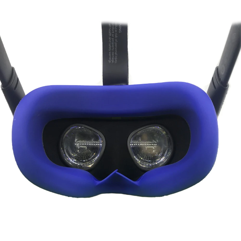 Очки VR, аксессуары, сменные подарки, затенение, Защитная Эластичная маска для глаз, для лица, силиконовый мягкий чехол, кожа для OculusQuest - Цвет: Синий
