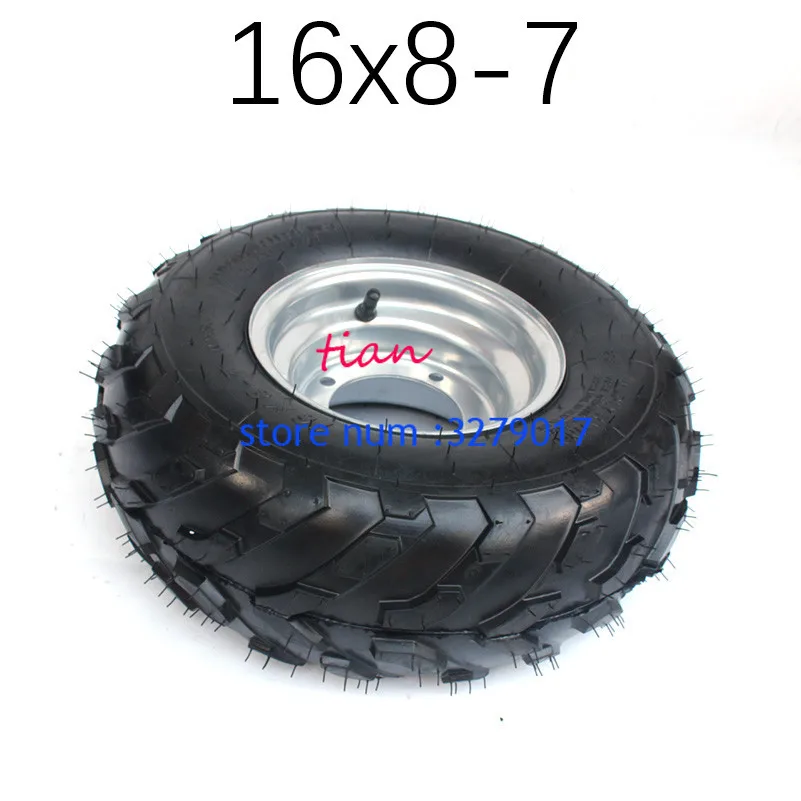 Hot Sale GO KART KARTING ATV UTV Buggy 16X8-7 Tire Wheel Tubeless Tyre with Hub Rim for 50cc 70cc 90cc 110cc 125cc 250cc | Автомобили и
