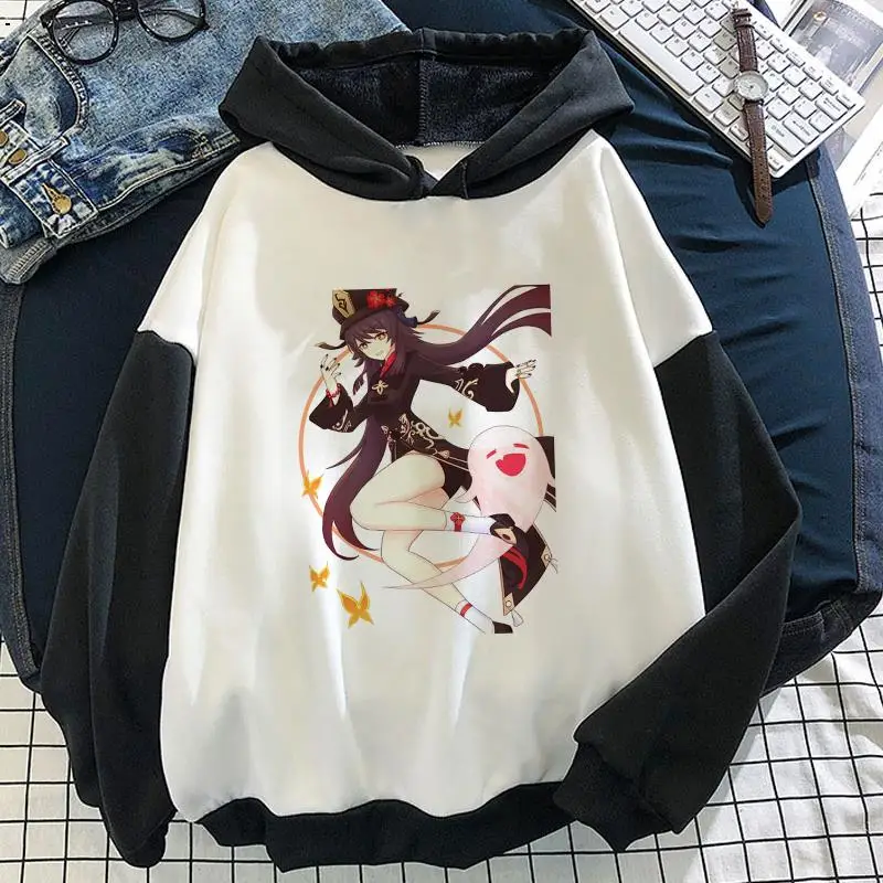 

Kawaii Genshin Impact Unisex Winter Warm Streetwear Hoodie Oversize Harajuku Aesthetic Cute Anime Sweatshirt Manga Graphic Hoody