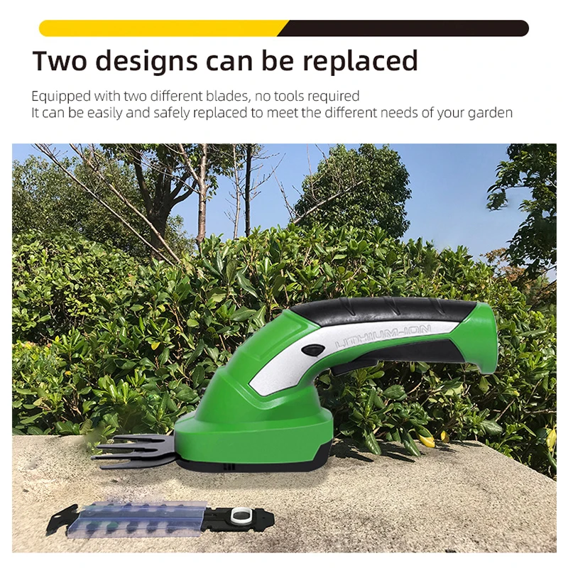 Wireless Electric Lawn Mower Cordless Hedge Trimmer Grass Cutter Rechargeable Lithium Battery Multi-function Garden Tool