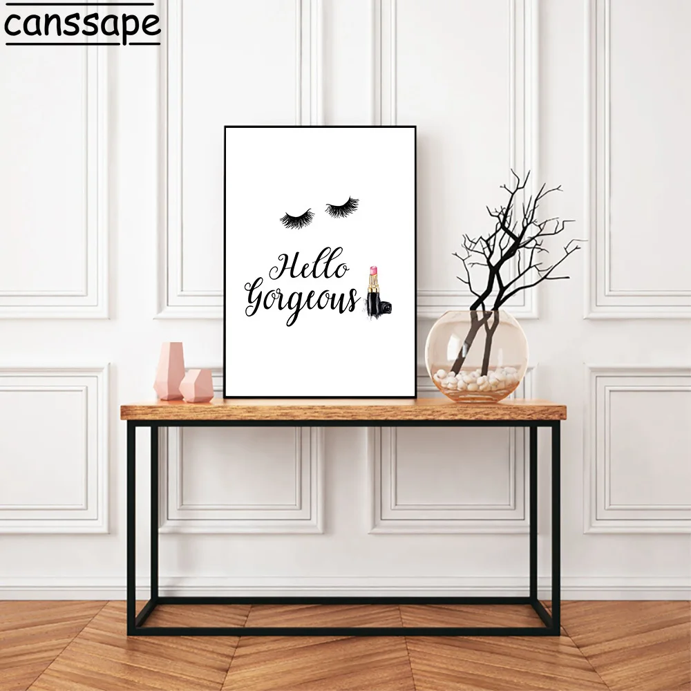 Модные постеры и принты для макияжа настенное художественное изображение помады