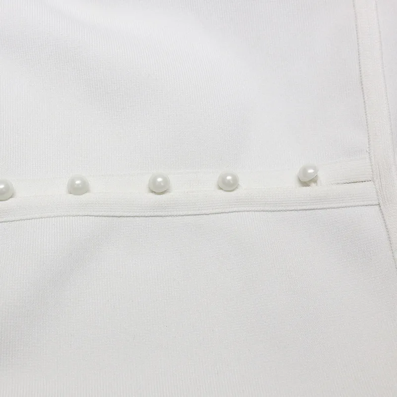 

2021 Summer Women's Sexy Halter Strapless Dresses Pearl Buttons Sleeveless Split Bandage Mini Dresses For Party Night Club