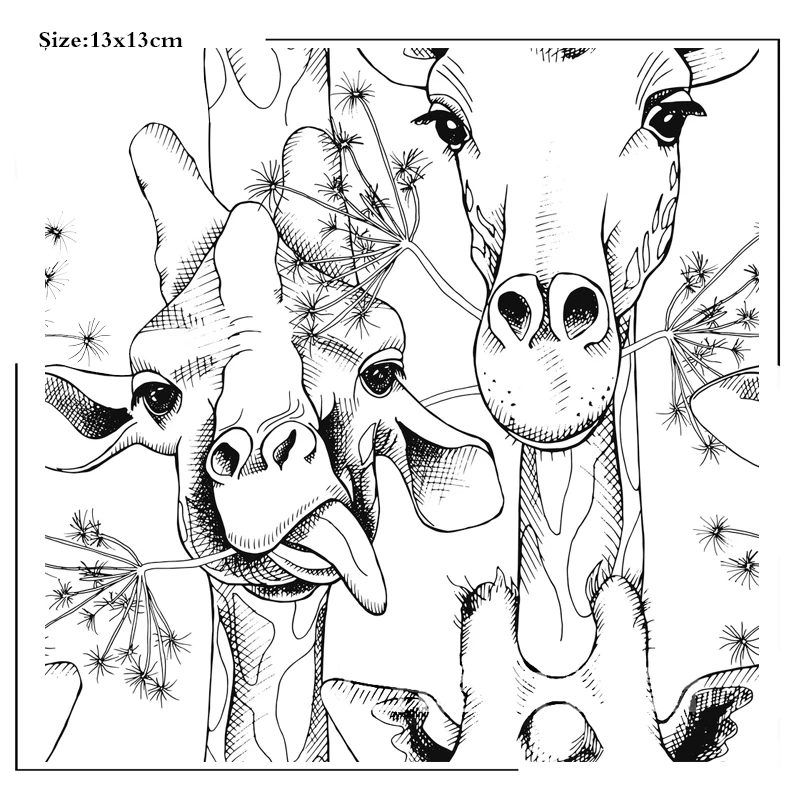 

Giraffe's Head Clear Silicone Stamps Scrapbooking Crafts Decorate Photo Album Embossing Cards Making Clear Stamps New