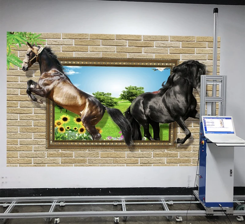 High Definition House Decoration Wall Inkjet Printing Machine Direct to Wall 3D Vertical Painting Printer