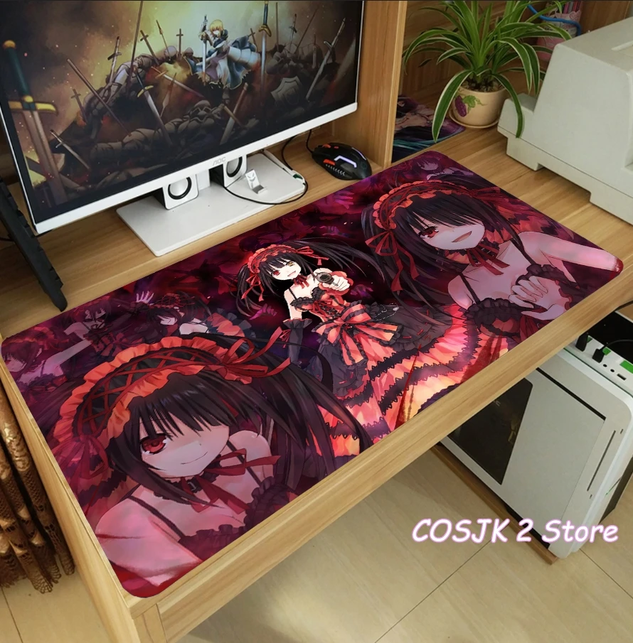 anime date a live tokisaki kurumi izayoi miku mouse pad thicken laptop gaming mice mat table keyboard mat anti slip playmat gift free global shipping