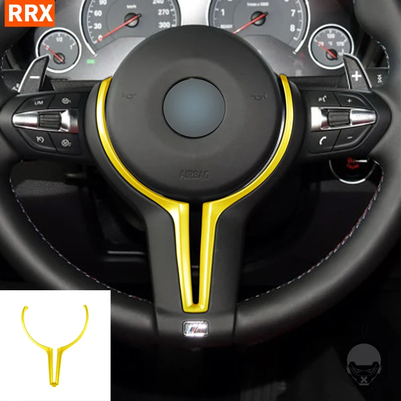 

For BMW M Series M2 F87 F80 F82 F10 F12 F13 F15 F16 Steering Wheel Cover Trim Replacement Automotive Interior Accessory Yellow