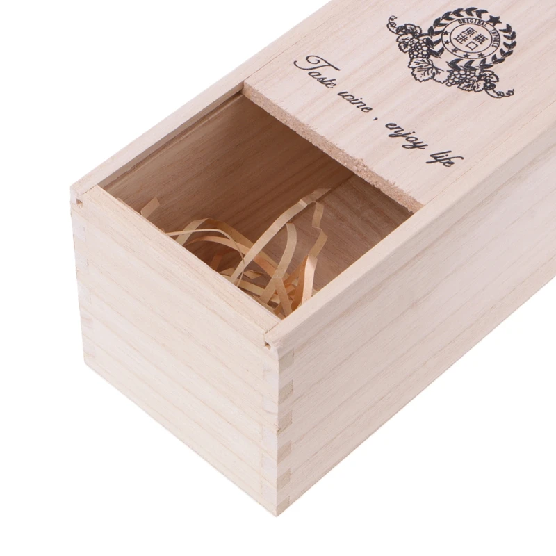 

High-Quality Custom-Made Pine Wood Red Wine Carrier Gift Packing Box A69D