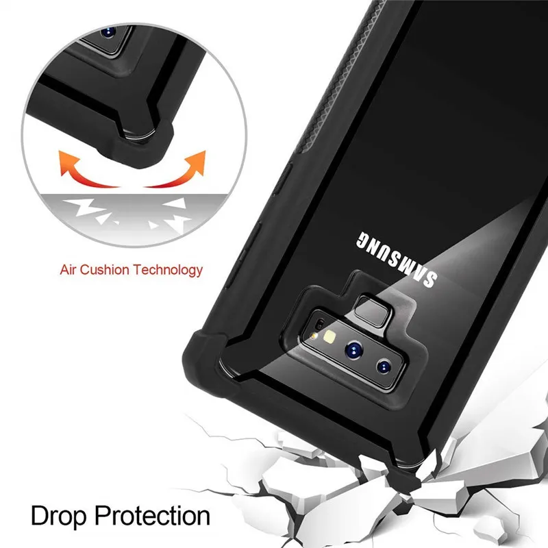 Case For S21 Heavy Duty Protection PC+TPU Clear Case For Samsung Galaxy S21 Ultra S20 Fe S10 5G S20 Lite Shockproof Sturdy Cover
