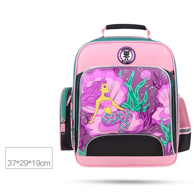 Kids School Bags Cute Cartoon Lion Mermaid Printed Children School Backpack Orthopedic Satchel for Boys Girls Mochila Infantil