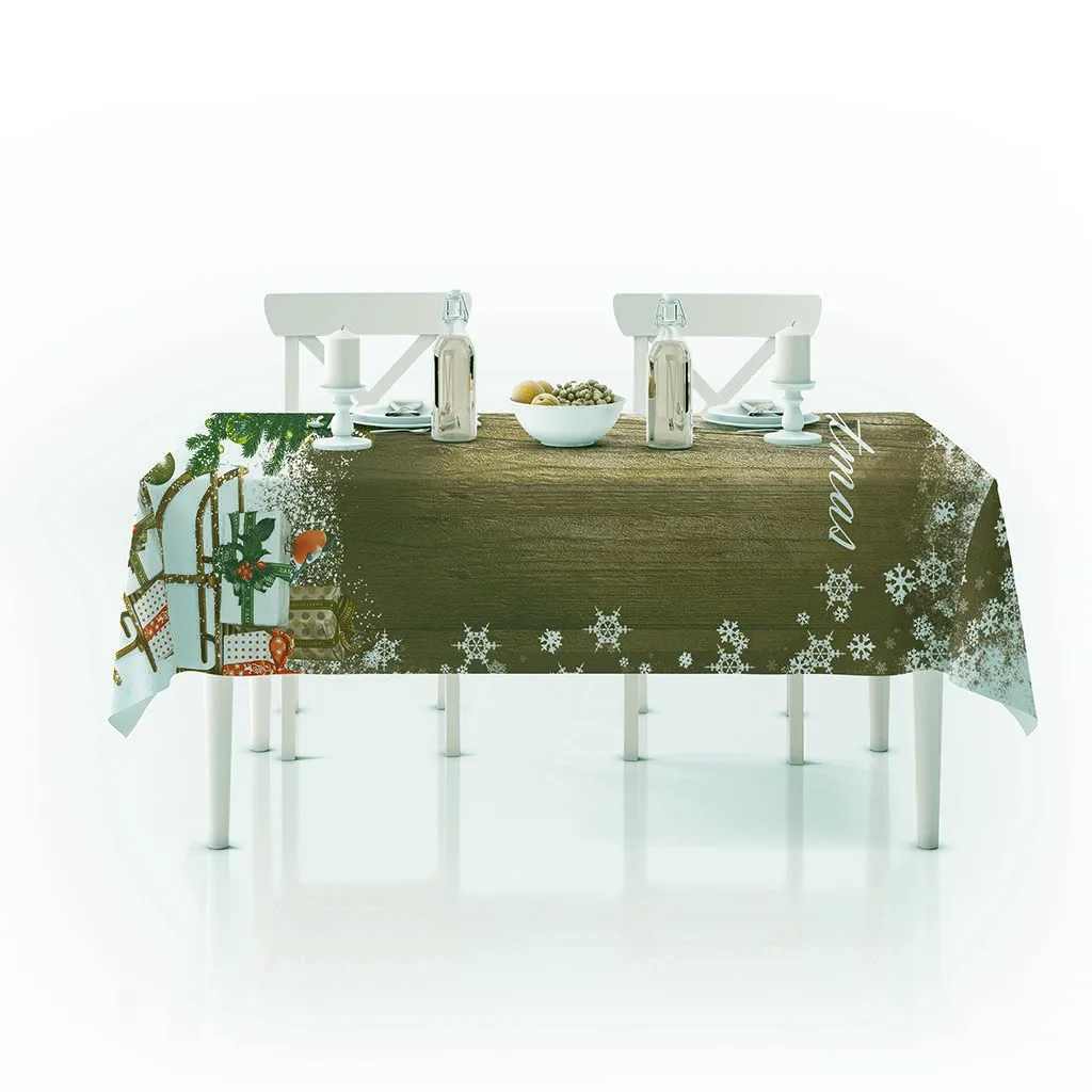 Рождественская скатерть Европейский Рождественский принт прямоугольная