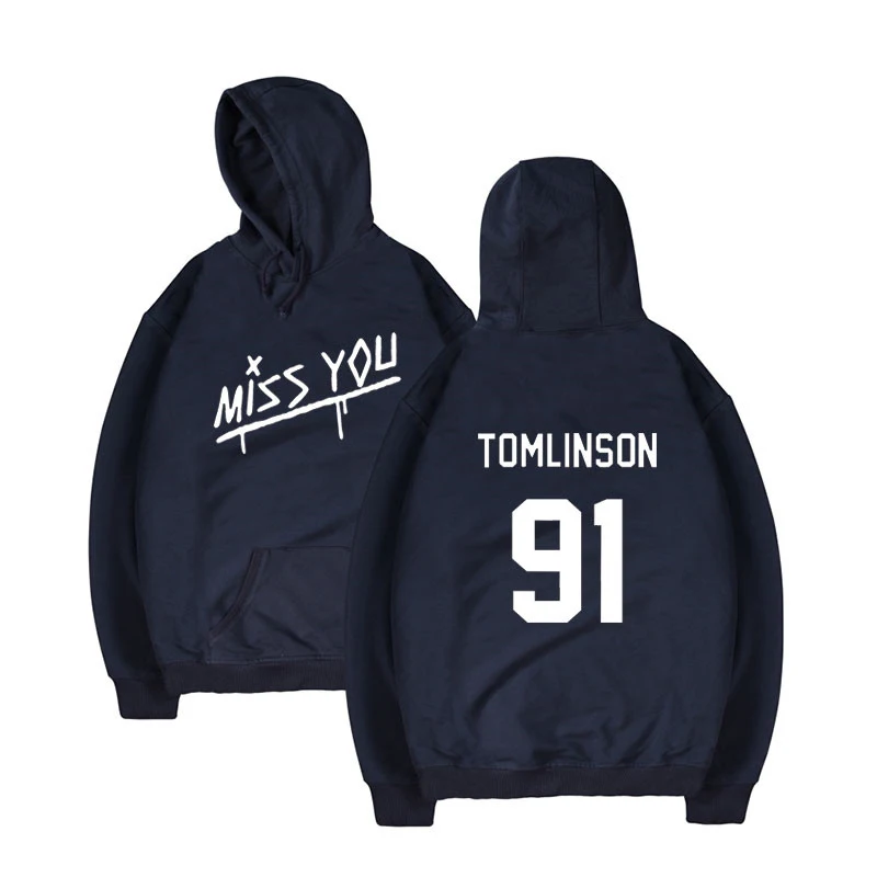 

Толстовка Louis Tomlinson в одном направлении, толстовка большого размера на весну и осень, новая Молодежная Толстовка Miss you 91, модная Толстовка в с...