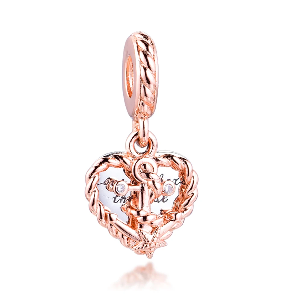 Оригинальные бусины-подвески в виде веревки и коридора из серебра 925 пробы