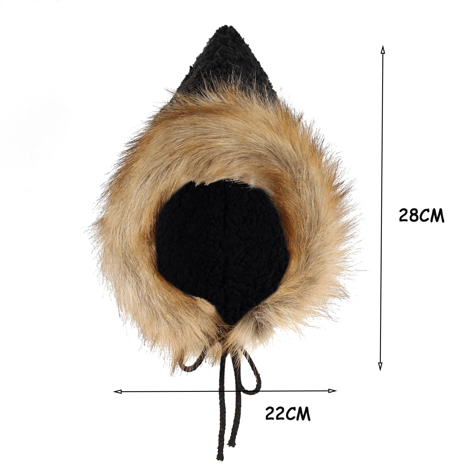 

New children's fluffy hat, baby fleece and windproof winter thick warm hat plush lamb wool thick warm hat bonnet 6*