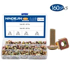 NINDEJIN 160 шт., гайка для кейса и Грибная головка, винт, оцинкованный M5 M6, гайка для кейса, винт для серверной стойки, мебели для шкафа