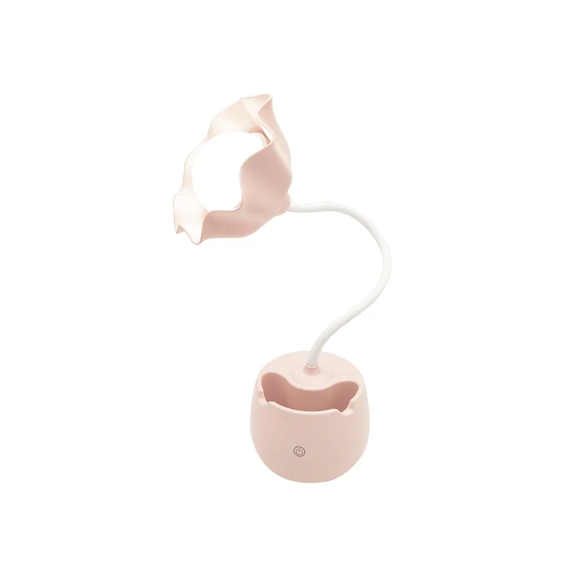 

LED lotus desk lamp charging eye protection lamp desk student writing small night light dormitory mini-girl heart bed head lamp