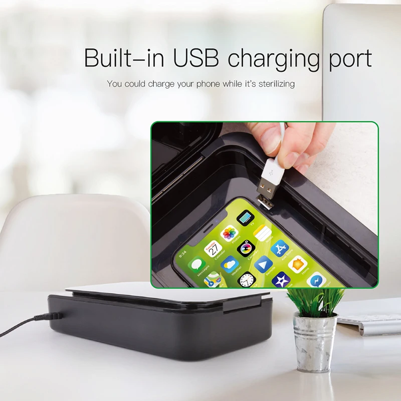 

UV Sterilizer Mask Box Light Mouth Jewelry Phone Toothbrush Watch Cleaner Case Personal Disinfectant