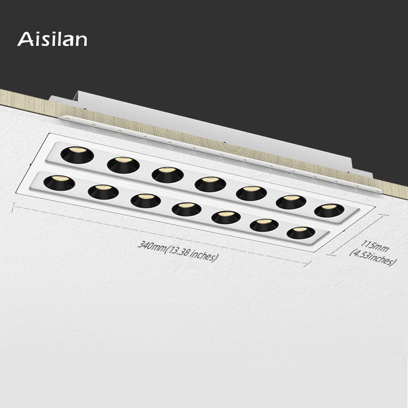 Aisilan СИД решетчатый анти-блики Точечный светильник встроенный линейный s