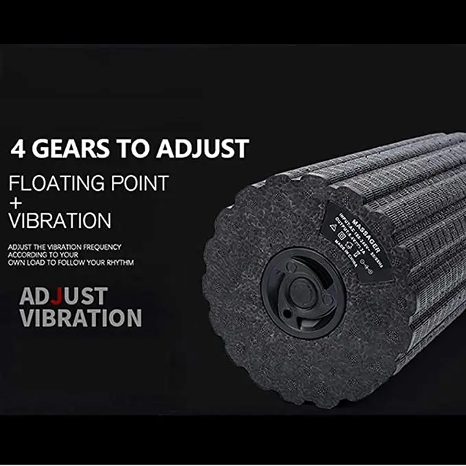 저렴한 전기 진동 마사지 폼 롤러 요가 열 충전식 등받이 다리 조정 마사지, 체육관 운동 전기 요가 블록