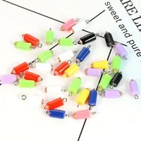 10pcs multicolor resin pencil charm crayon pendant charms for necklace bracelet earring diy jewelry making keychain findings