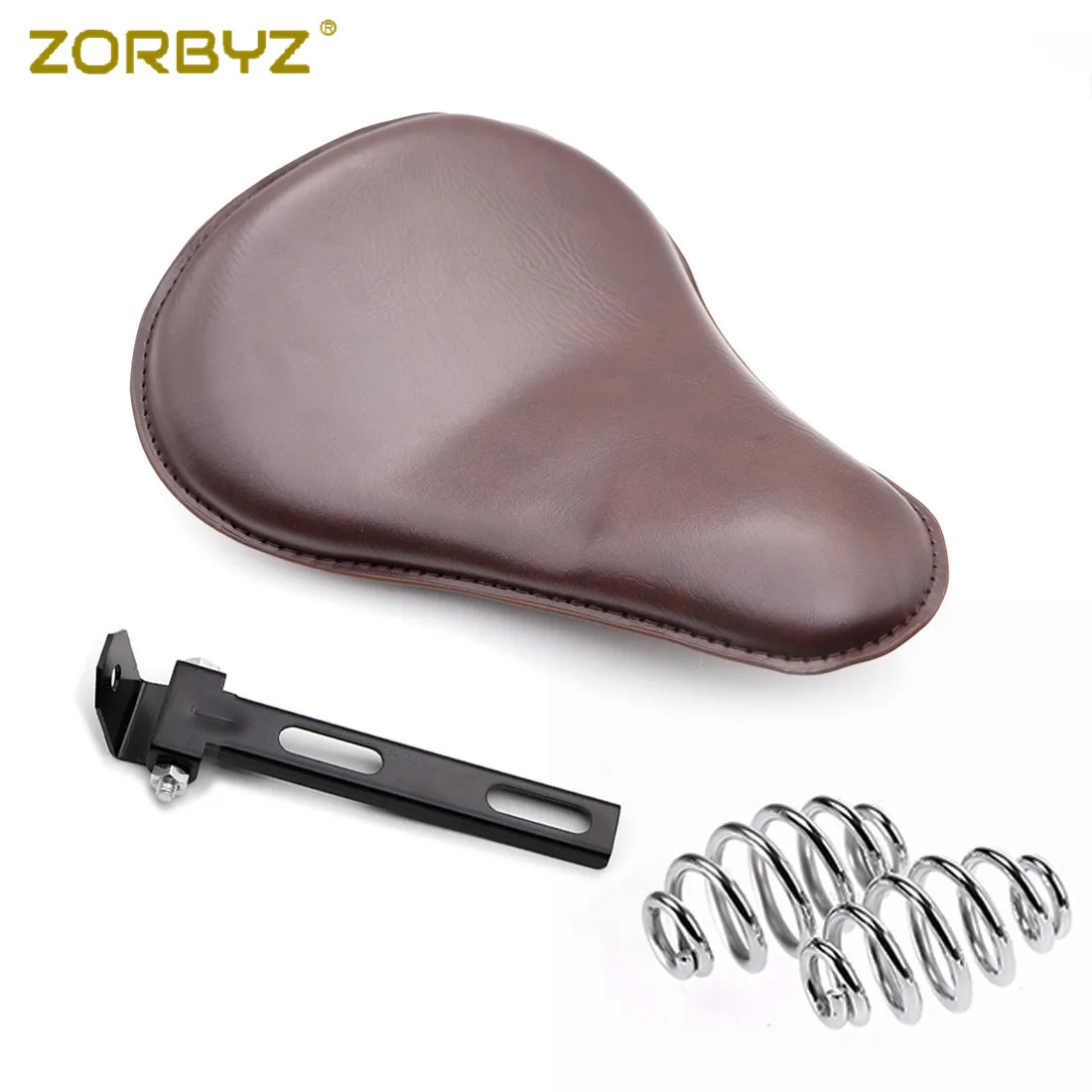 ZORBYZ мотоцикл коричневый искусственная кожа пружины Solo сиденья Кронштейн Набор