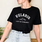 Футболка Velaris City of Starlight, футболка Сара J Maas, футболка унисекс для ночного двора, подарок на книг, женские Графические футболки, повседневные топы