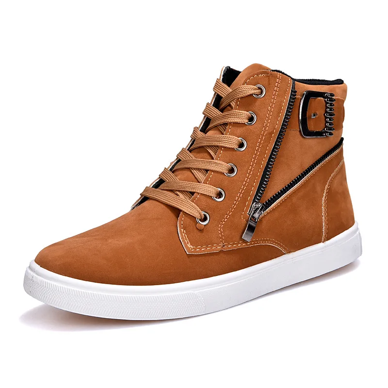 

2018 winter new men's Martin shoelace buckle men's shoes high British wind casual men's shoes suede