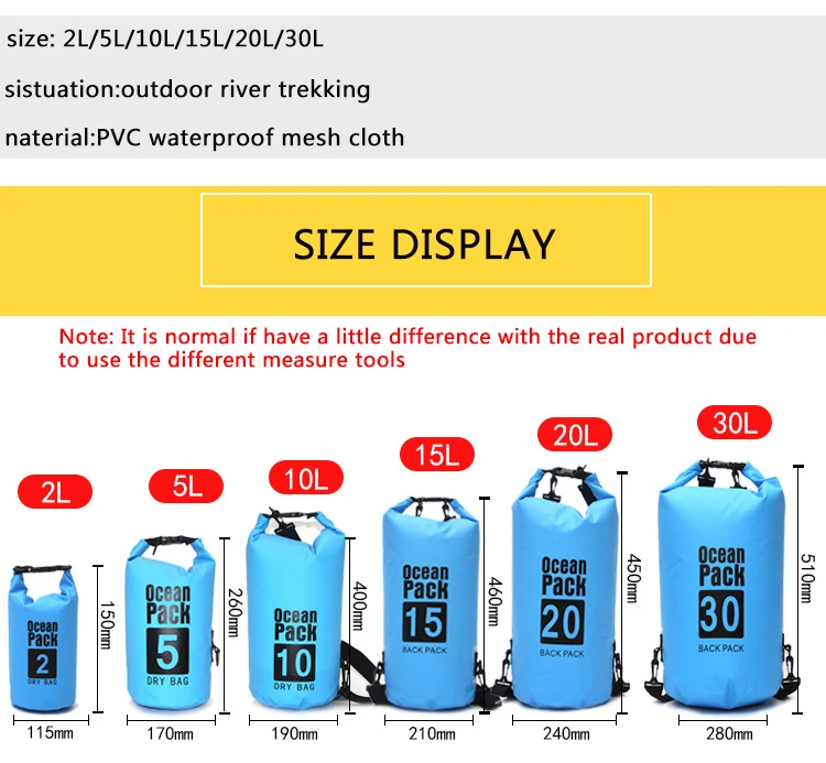 2L/5L/10L/15L/20L черный водонепроницаемый мешок для наружного плавания мешок для хранения мужской рафтинг сухой мешок fot путешествия речной Tekking Экипировка Мужская t