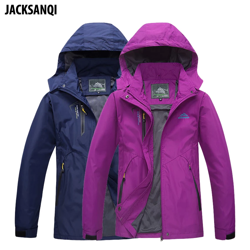 

JACKSANQI Men Women Outdoor Jackets Spring Autumn Breathable Climbing Hiking Male Female Sport Coats Windproof Waterproof RA283