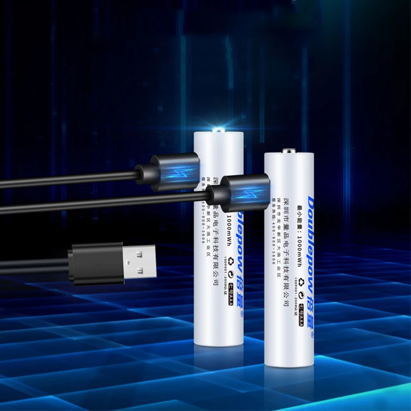 1 шт. 5 в МВтч AAA AA Аккумуляторная батарея USB зарядка литий ионная аккумуляторная