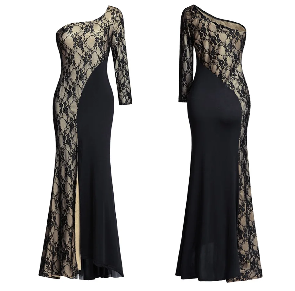 Сексуальное длинное платье для женщин весна-лето 2020 на одно плечо с высокой