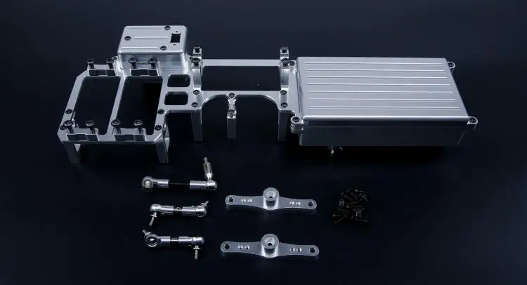CNC точность обработки все металлические двойные сервоприводы электронное оборудование отсек для LOSI 5IVE-T км X2 ROFUN Rovan LT