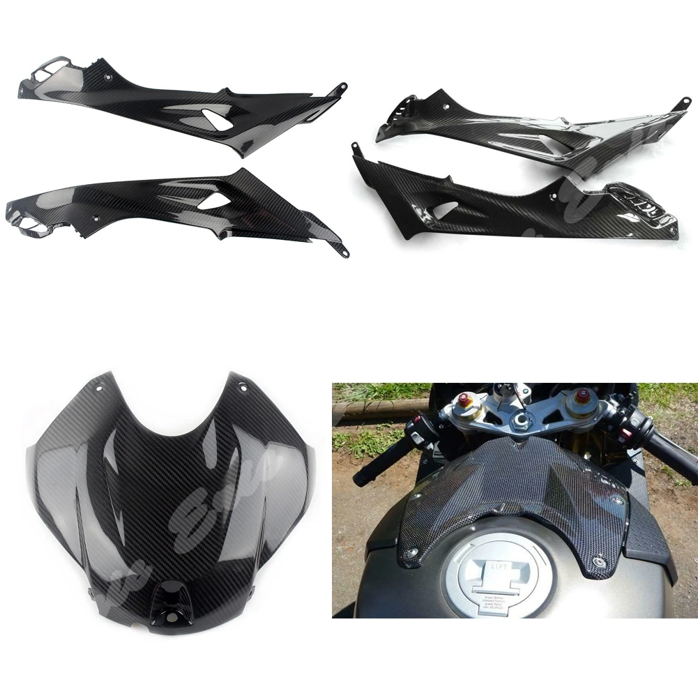 Для BMW S1000RR 2015 2016 2017 2018 пред прег 3K твил настоящий углеродный передний бак крышка