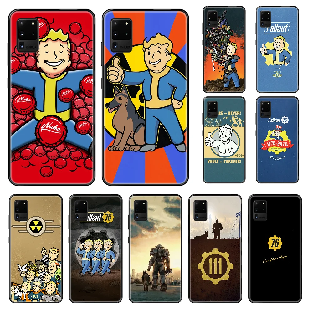 

Game Fallout Phone case For Samsung Galaxy S 3 4 5 6 7 8 9 10 Plus Lite Edge black trend cell cover painting cover pretty Etui