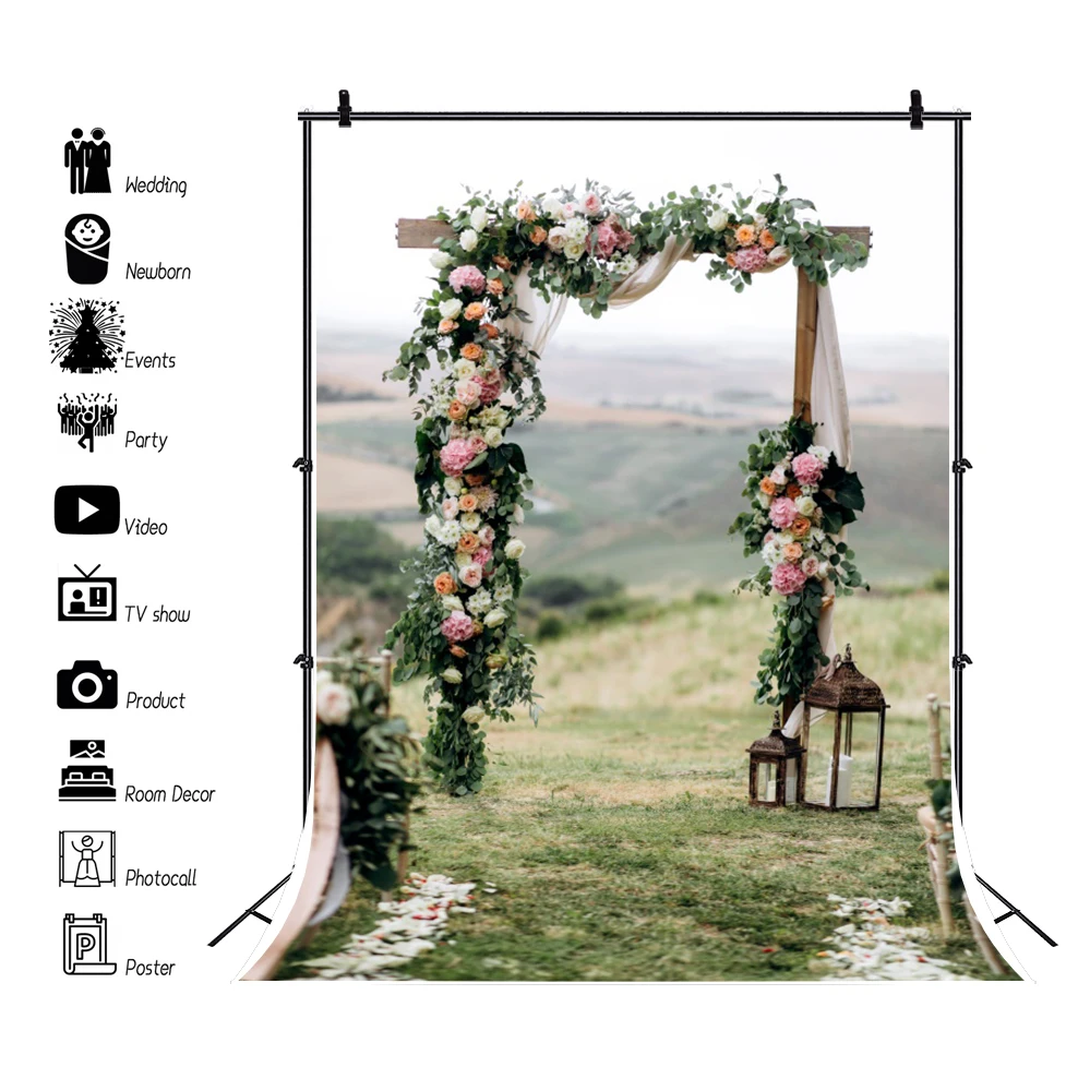 Yeele фотозона для Фото Цветы дверь трава Свадебный сценический фон фотосъемки