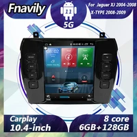 fnavily 10 4 android 11 car audio for jaguar xj x type car dvd player tesla style video radio stereos gps dsp mp3 2004 2009