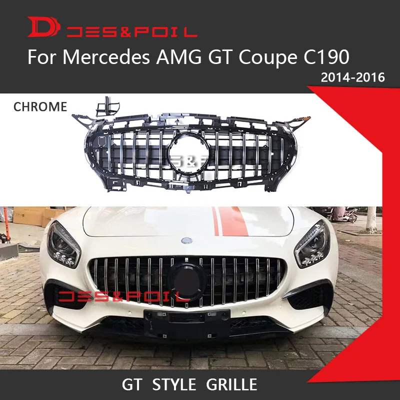 Для AMG GT R C190 Panamerica Grill Pre-facelift Mercedes Auto Передняя Вертикальная GTR 2014-2016 Coupe 2-дверная S