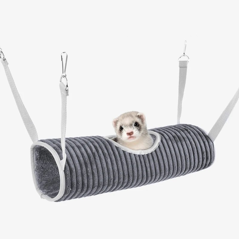 

Winter Warm Hamster Tunnel Hammock for Small Animals Sugar Glider Tube Swing Bed Nest Bed Rat Ferret Toy Cage Accessories