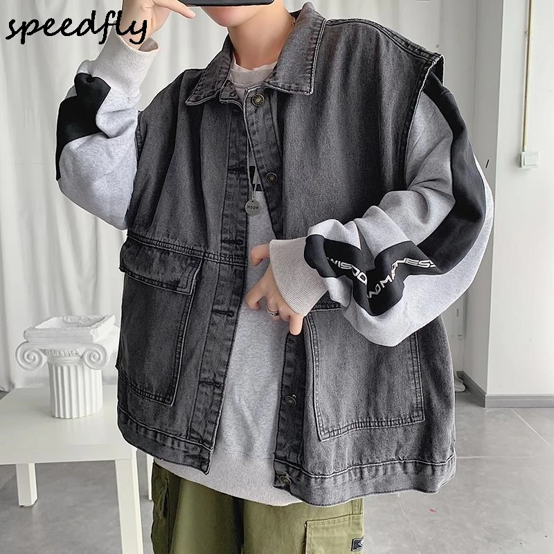 

Куртка мужская в ковбойском стиле, без рукавов, Осень-зима 2021