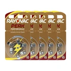 RAYOVAC PEAK-Цинк-Воздушные батареи для слуховых аппаратов, батарея A10, 10A, ZA10, 10 PR70 и S10, 60 штук