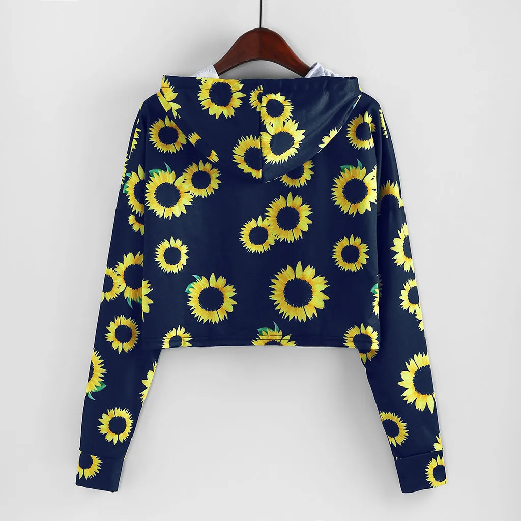 Модные женские блузки высокого качества новые топы с принтом подсолнуха