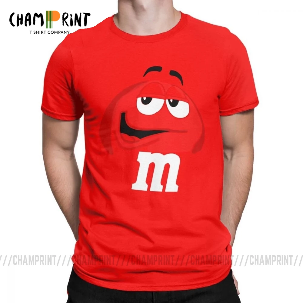 M &amp M's Chocolate Candy Face Tees короткая Новая модная мужская футболка из чистого хлопка