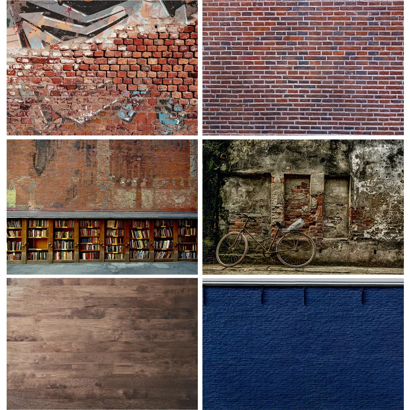 

Фотофон SHENGYONGBAO с изображением деревянной доски кирпичной стены, винтажный Фотофон для студийной съемки, фотосессия 21902XZM-01