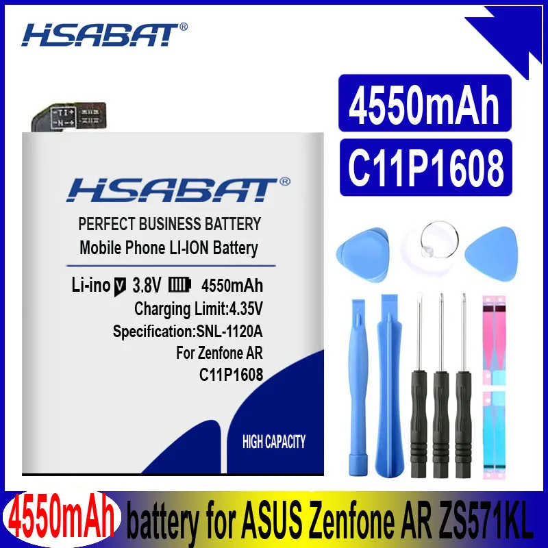 HSABAT C11P1608 4550 мАч батарея для ASUS Zenfone AR ZS571KL A002 A002A батареи|Аккумуляторы мобильных